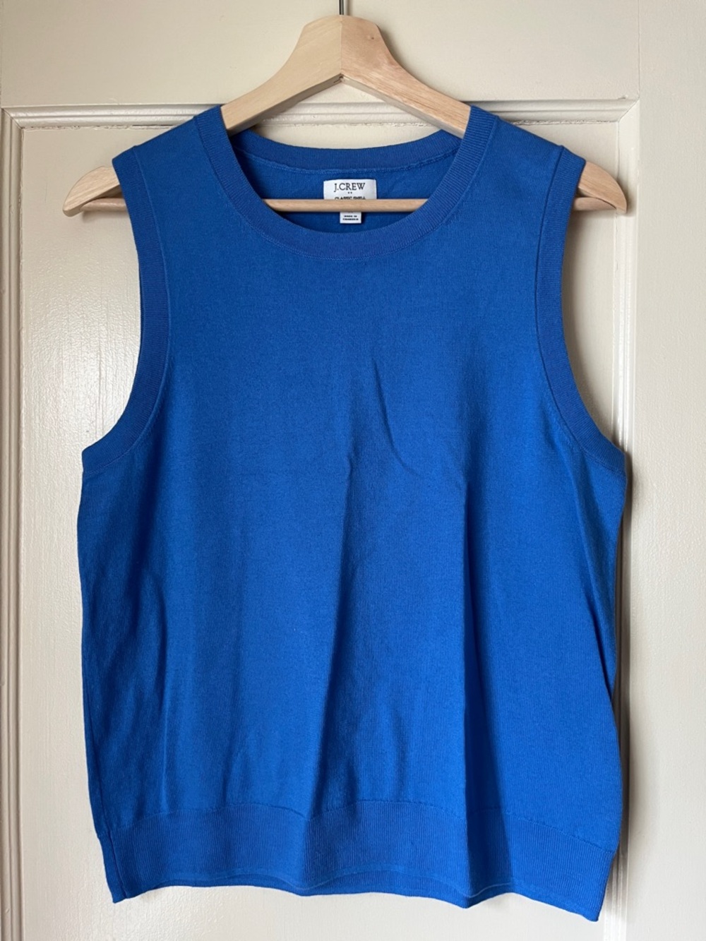 J. Crew Bright Blue Sleeveless Knit Tank